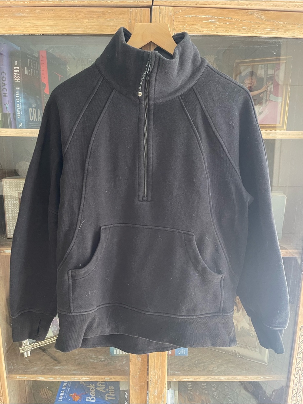lululemon athletica Black Half-Zip oversized Scuba pullover